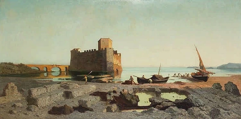 Torre Astura e i vecchi ruderi, 1867